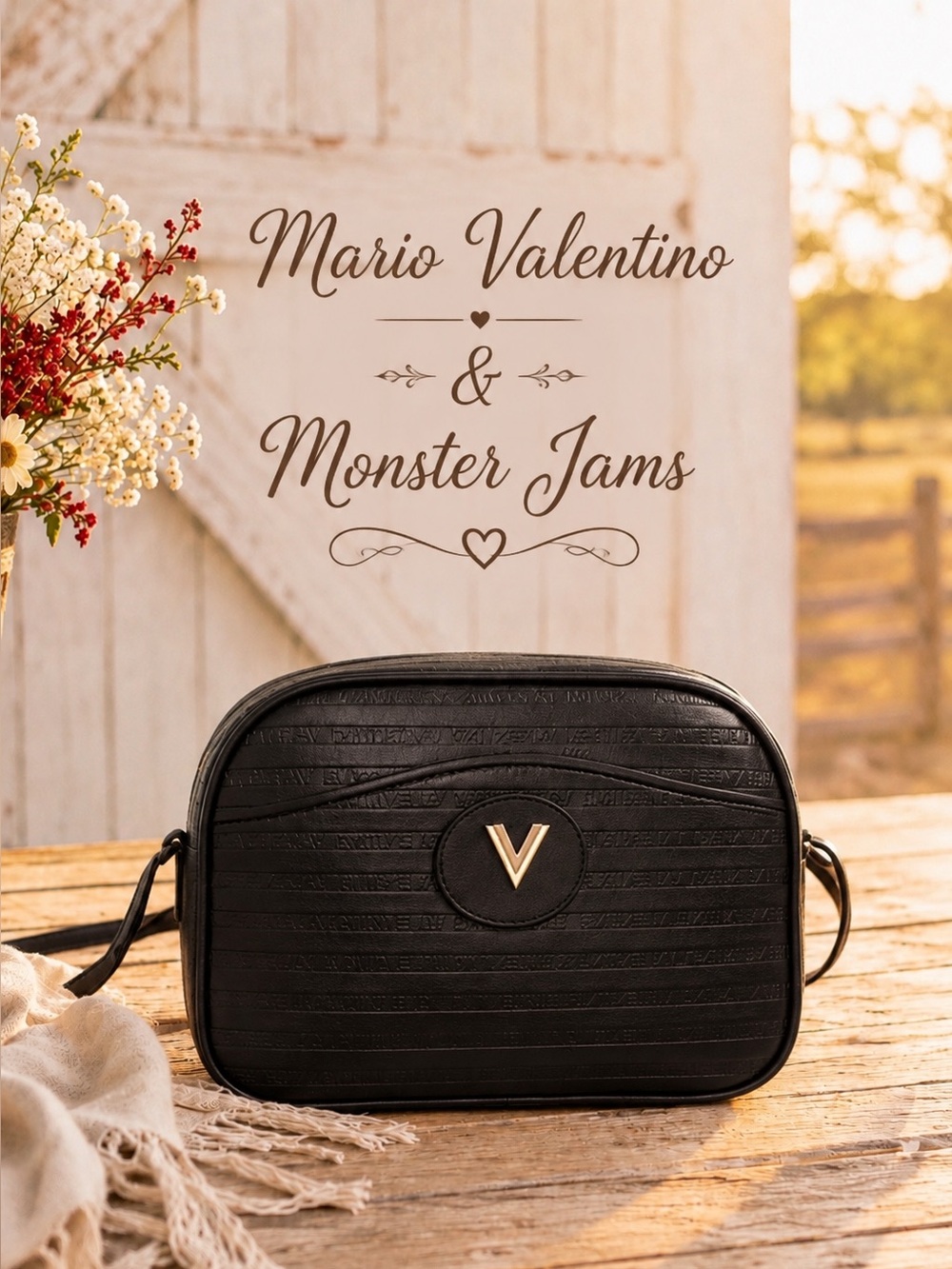 Mario Valentino Monogram Crossbody Bag